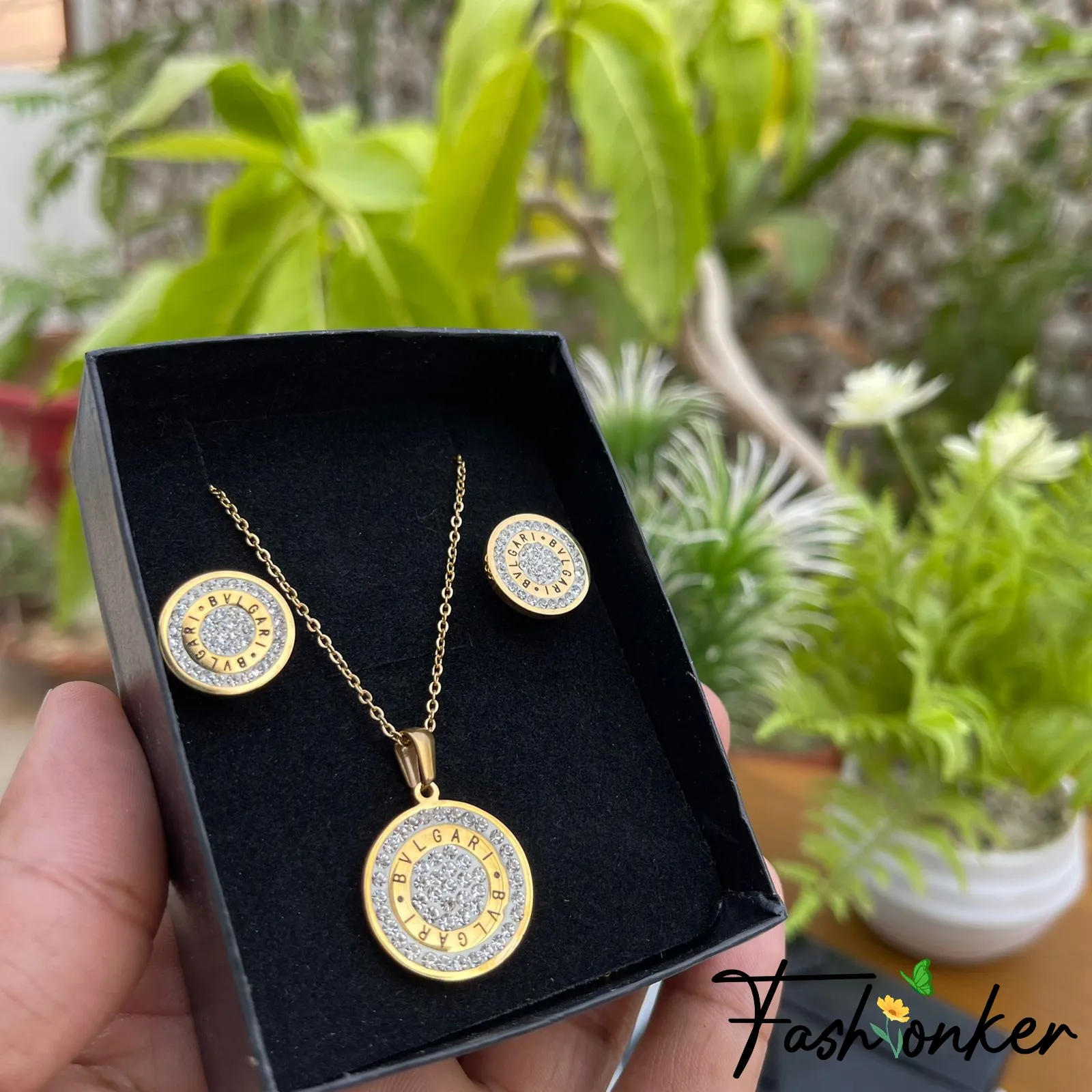 Best Price Bvlgari Chain Pendant with earrings