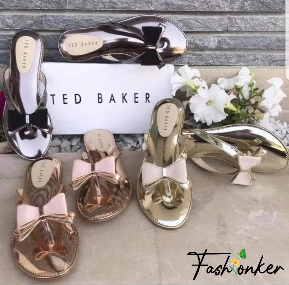 Best Price Ted Baker Bowtie Flat Slippers